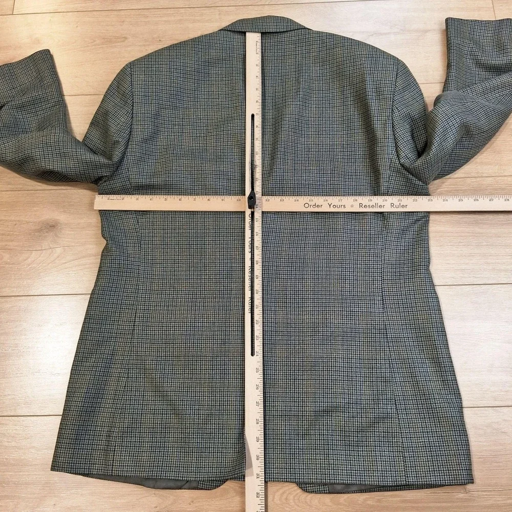 Ralph Lauren Blazer Mens 43R Gray Check Sport Coat Jacket Wool Silk Canada